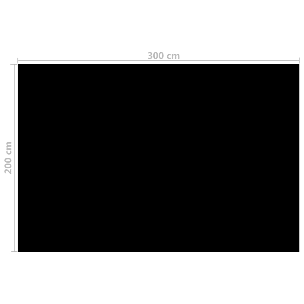Zwembadhoes 300x200 cm PE zwart