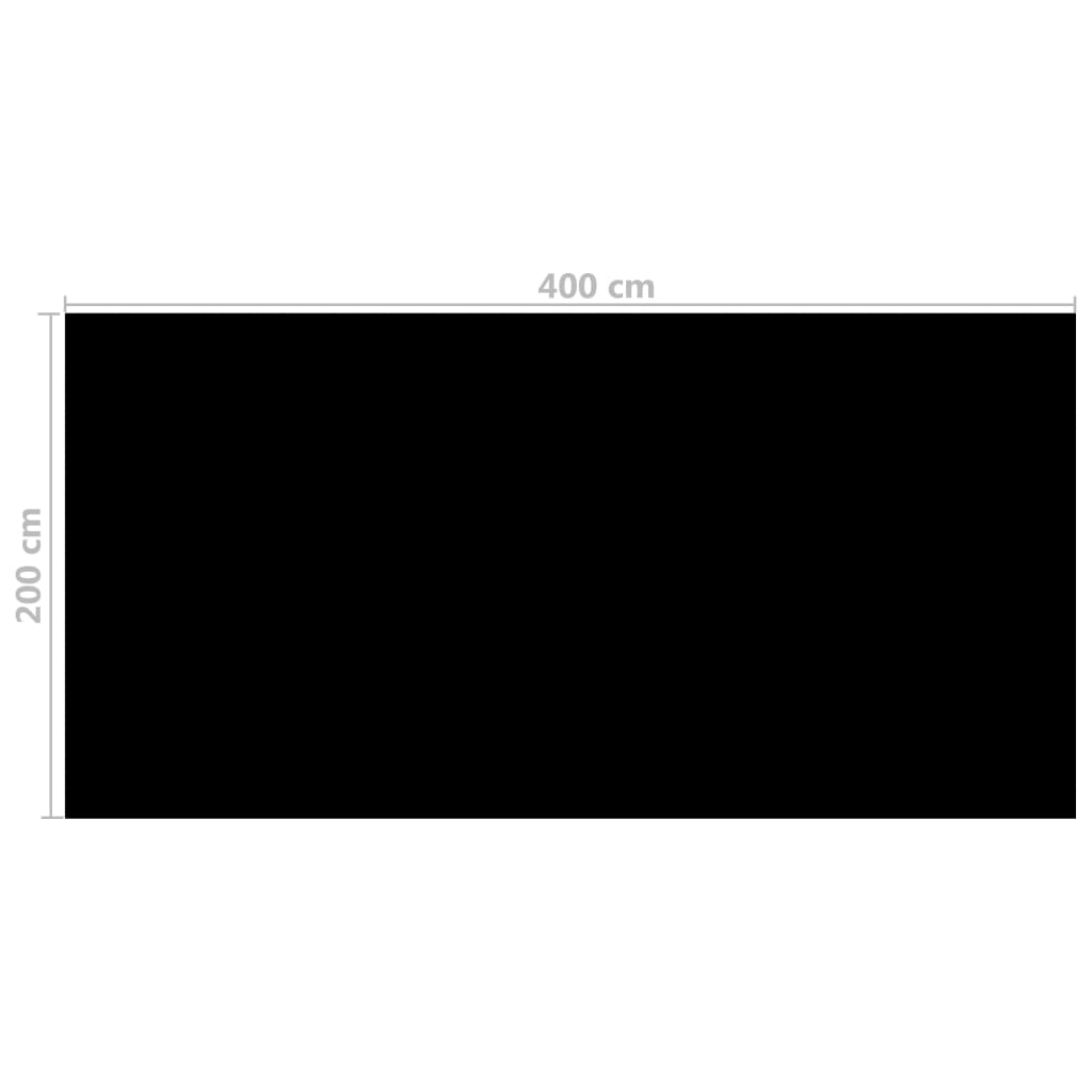 Zwembadhoes 400x200 cm PE zwart
