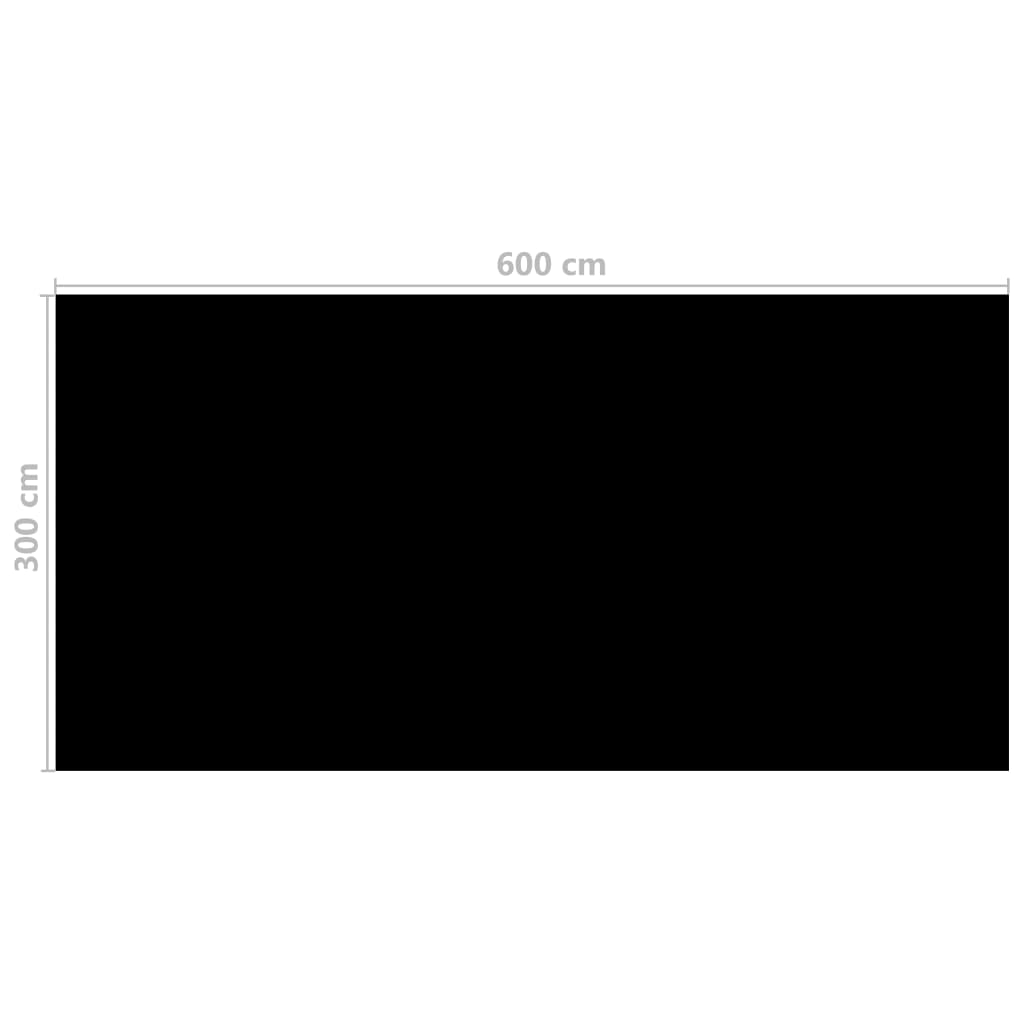 Zwembadhoes 600x300 cm PE zwart