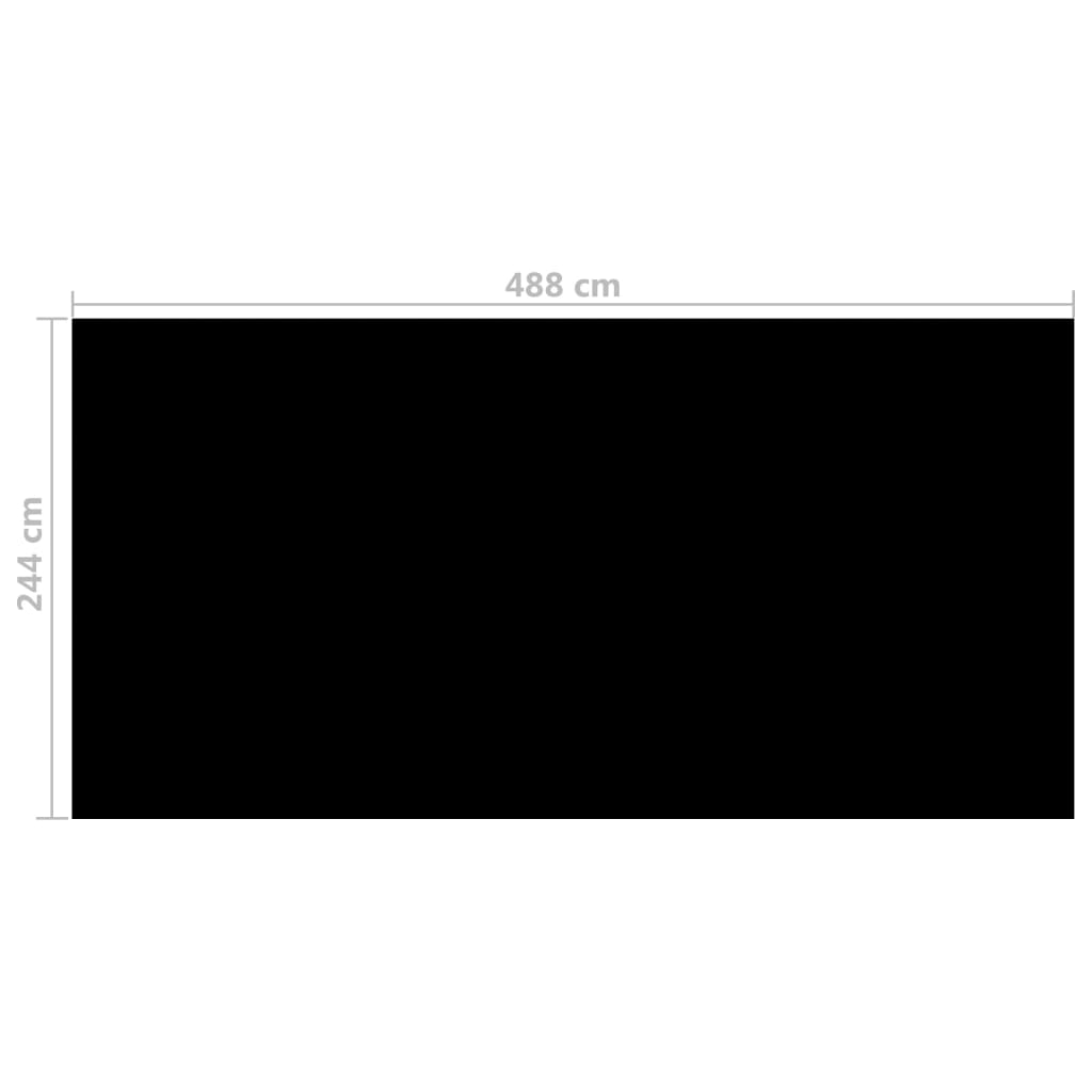 Zwembadhoes 488x244 cm PE zwart