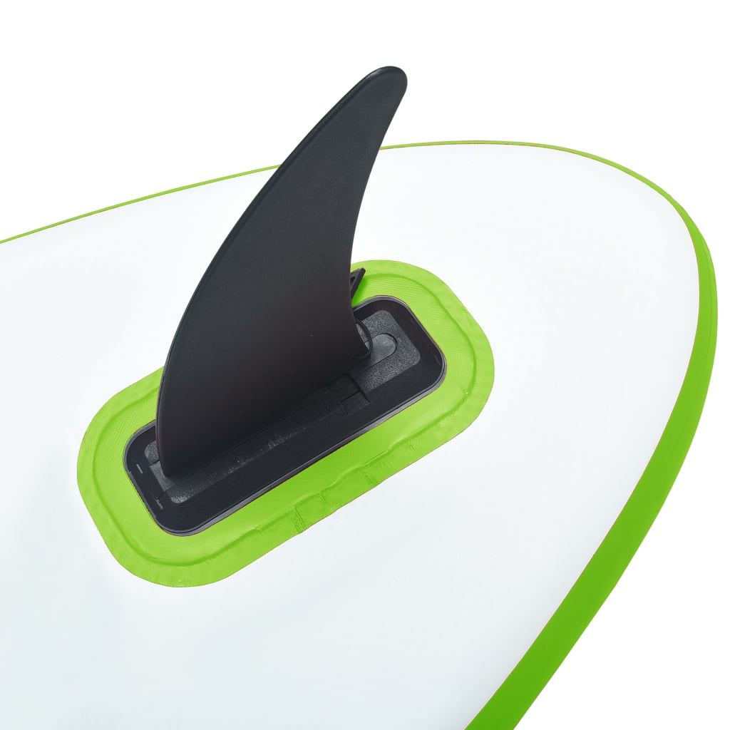 Stand Up Paddleboard opblaasbaar met zeilset groen en wit