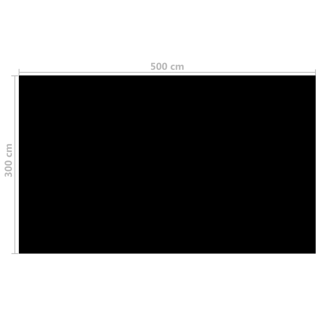 Zwembadhoes rechthoekig 500x300 cm PE zwart