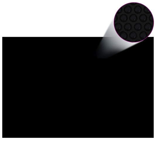 Zwembadhoes rechthoekig 600x400 cm PE zwart
