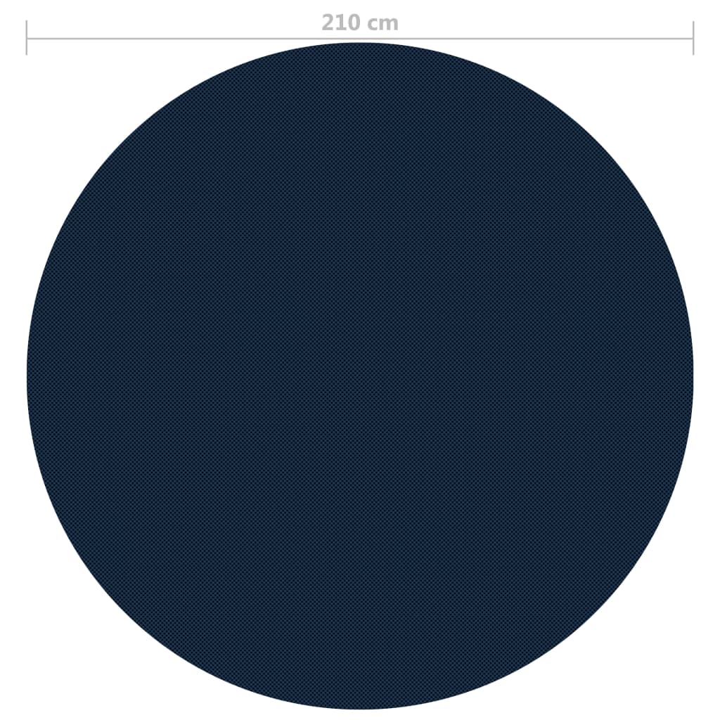 Zwembadfolie solar drijvend 210 cm PE zwart en blauw