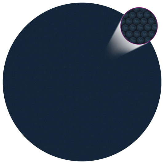 Zwembadfolie solar drijvend 488 cm PE zwart en blauw