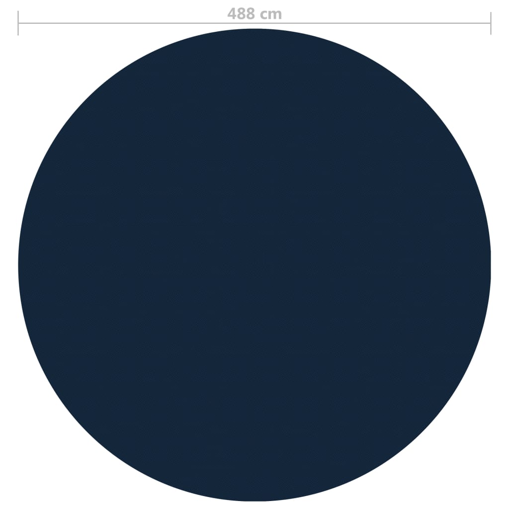 Zwembadfolie solar drijvend 488 cm PE zwart en blauw