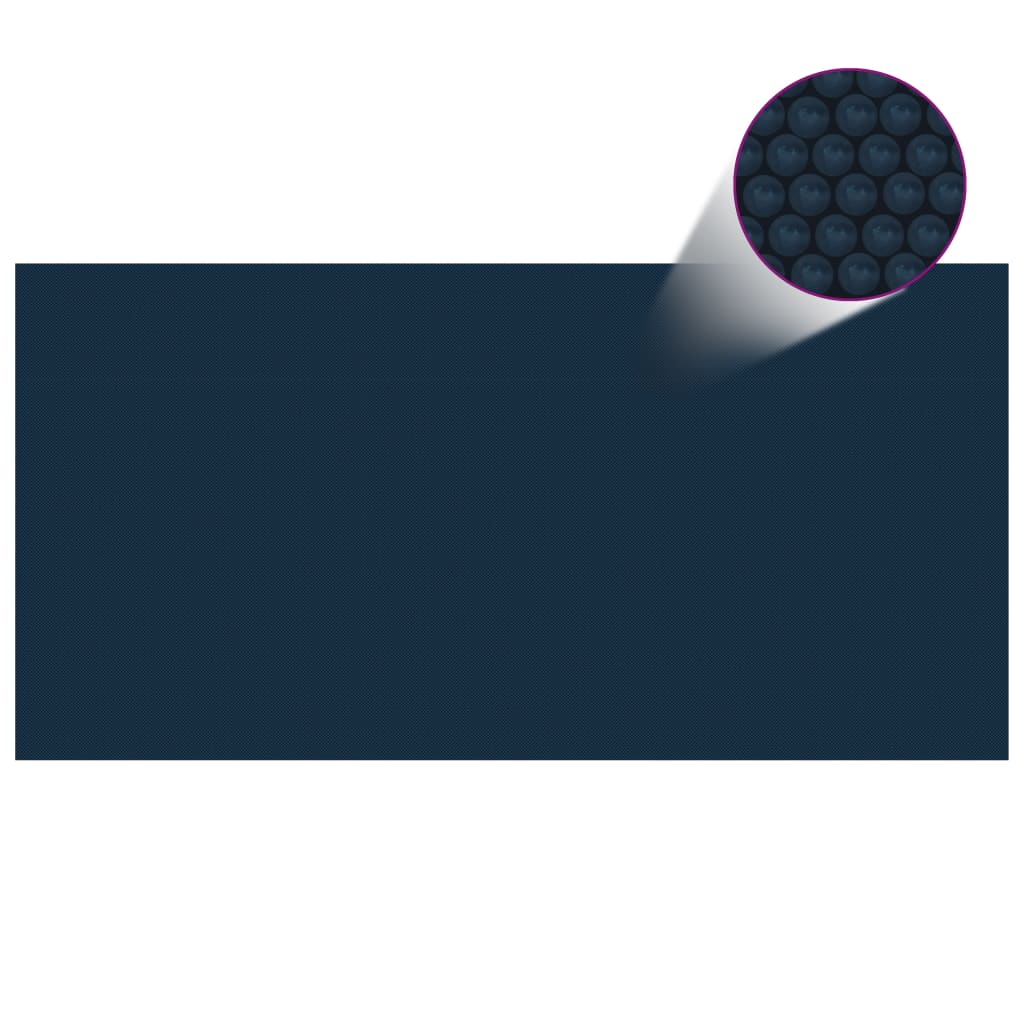 Zwembadfolie solar drijvend 400x200 cm PE zwart en blauw