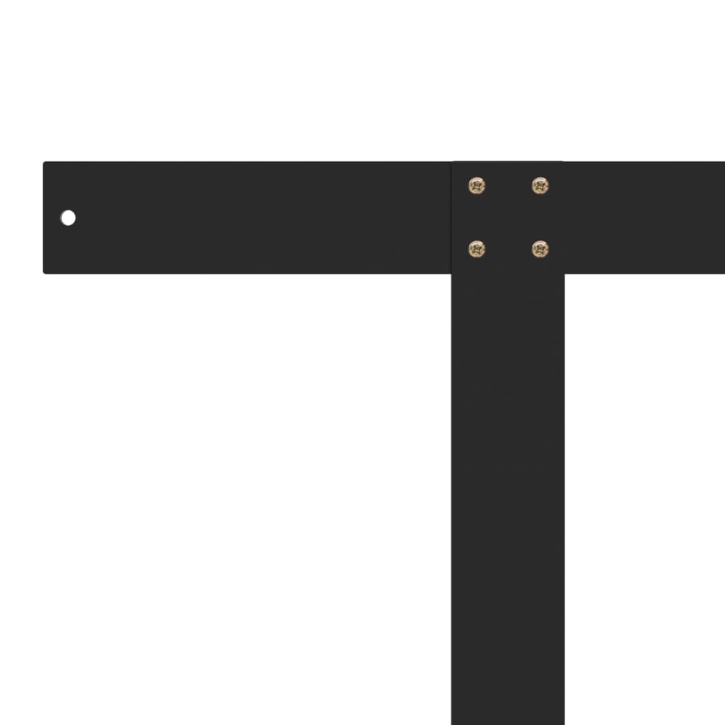 Rugleuning voor palletbank 110 cm ijzer zwart
