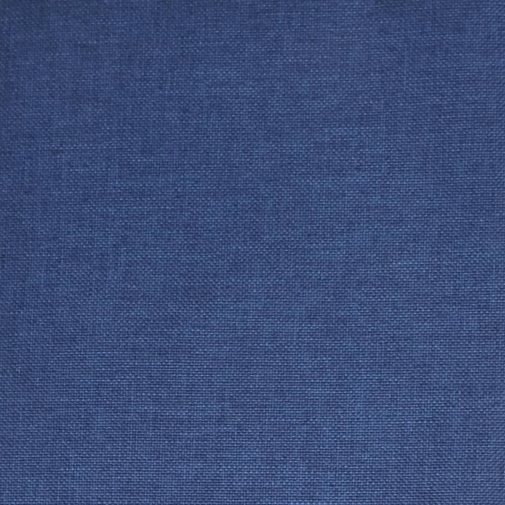 Schommelstoel met voetenbank stof blauw