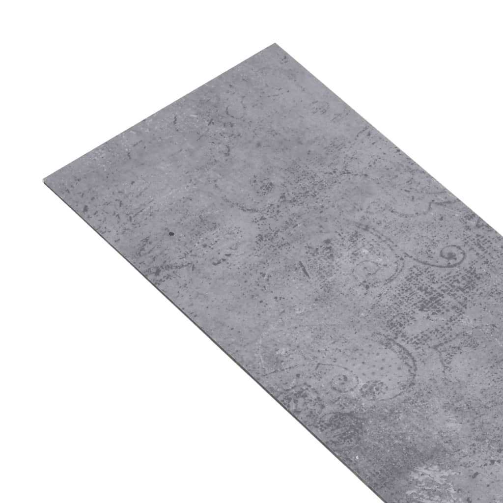Vloerplanken zelfklevend 5,21 m² 2 mm PVC cementgrijs