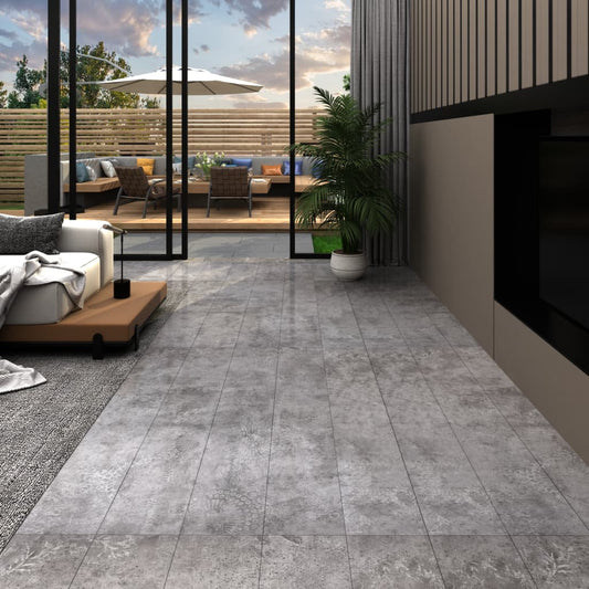 Vloerplanken zelfklevend 5,21 m² 2 mm PVC betongrijs