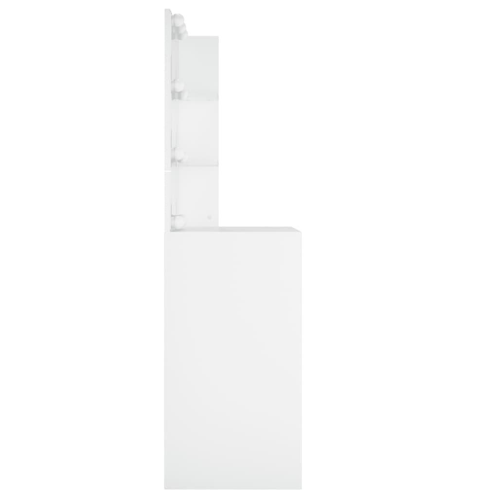 Kaptafel met LED-verlichting 60x40x140 cm wit