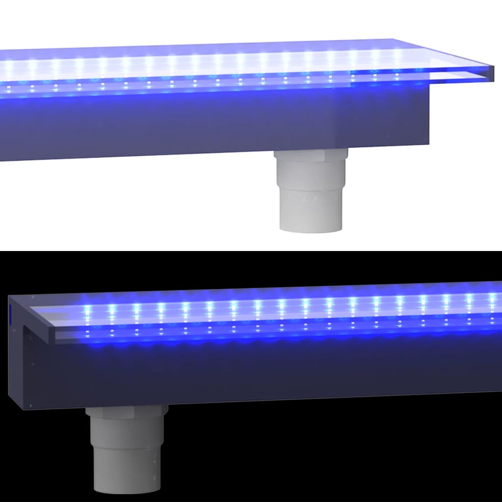 Watervaloverlaat met RGB LED's 90 cm acryl