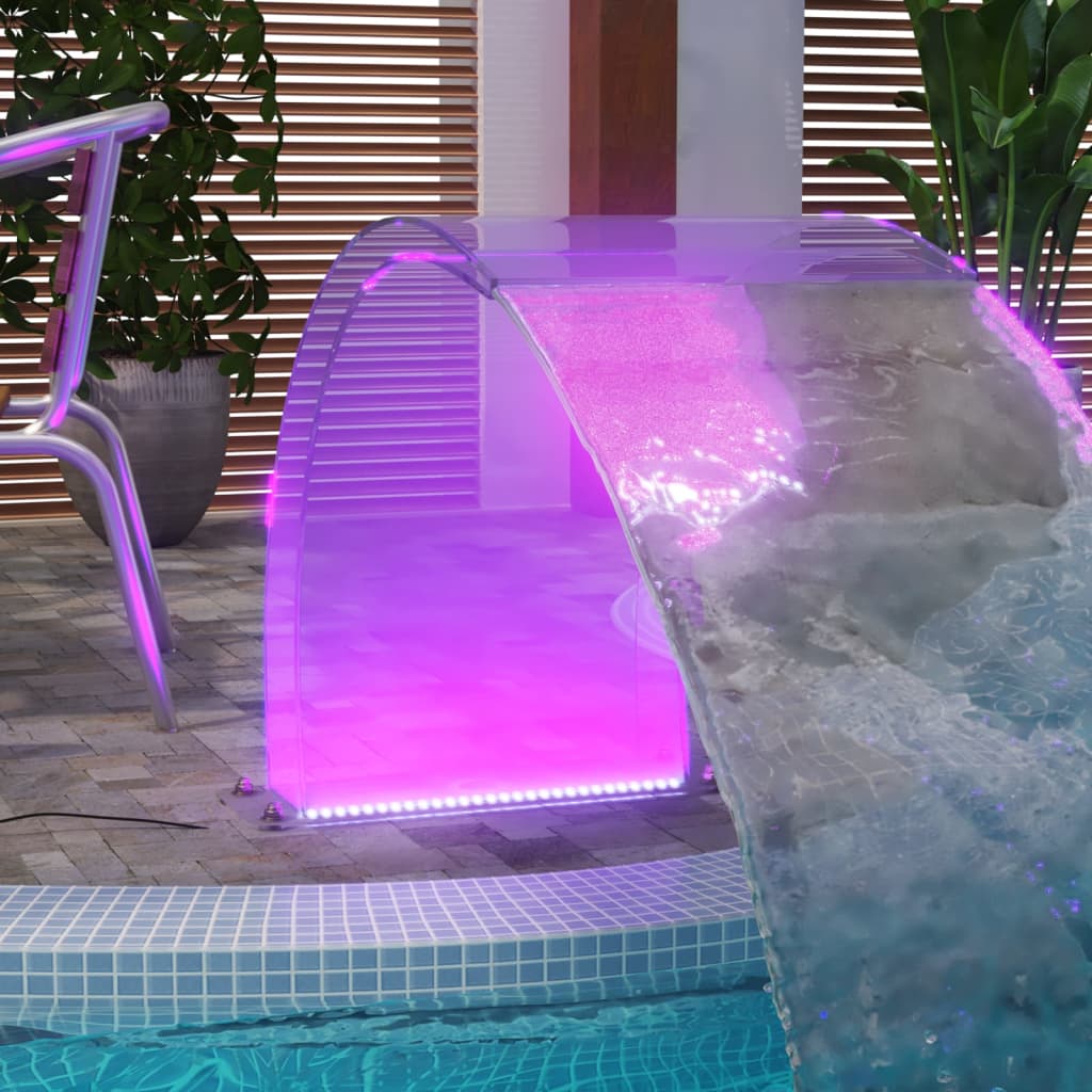 Zwembadfontein met RGB LED's 50 cm acryl