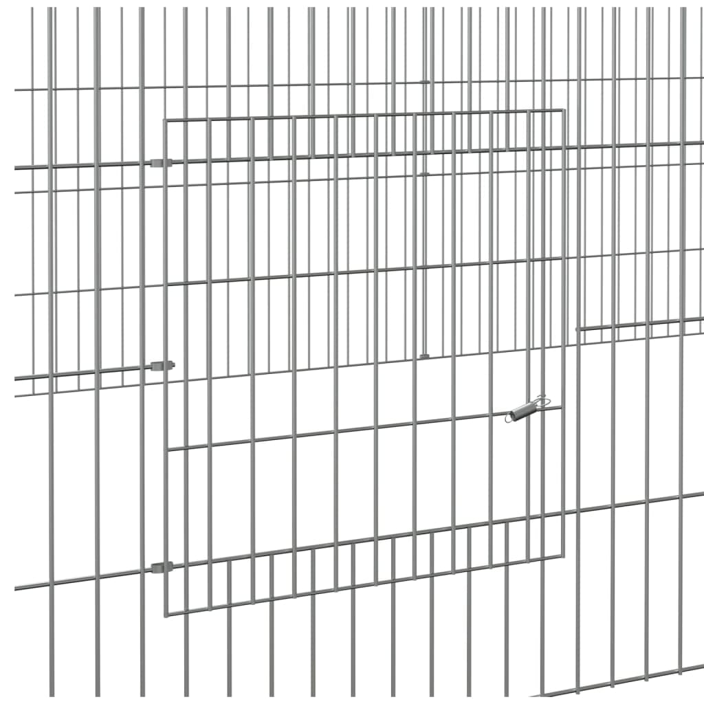 Konijnenkooi met 3 panelen 325x109x54 cm gegalvaniseerd ijzer