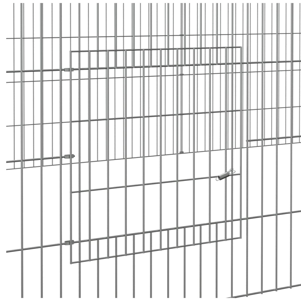 Konijnenkooi met 5 panelen 541x109x54 cm gegalvaniseerd ijzer