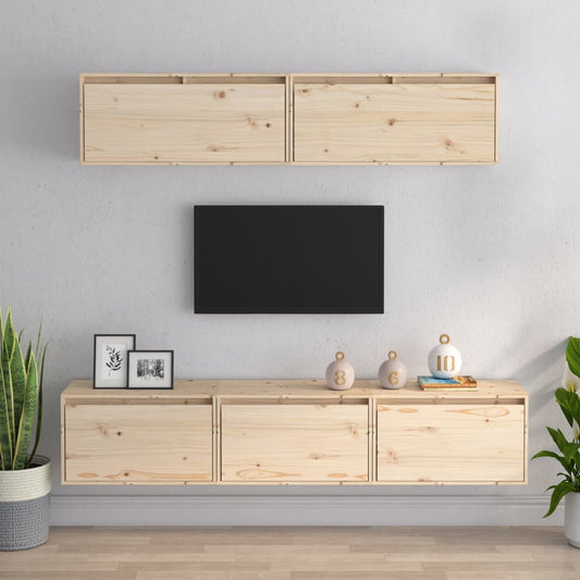 Tv-meubelen 5 st massief grenenhout