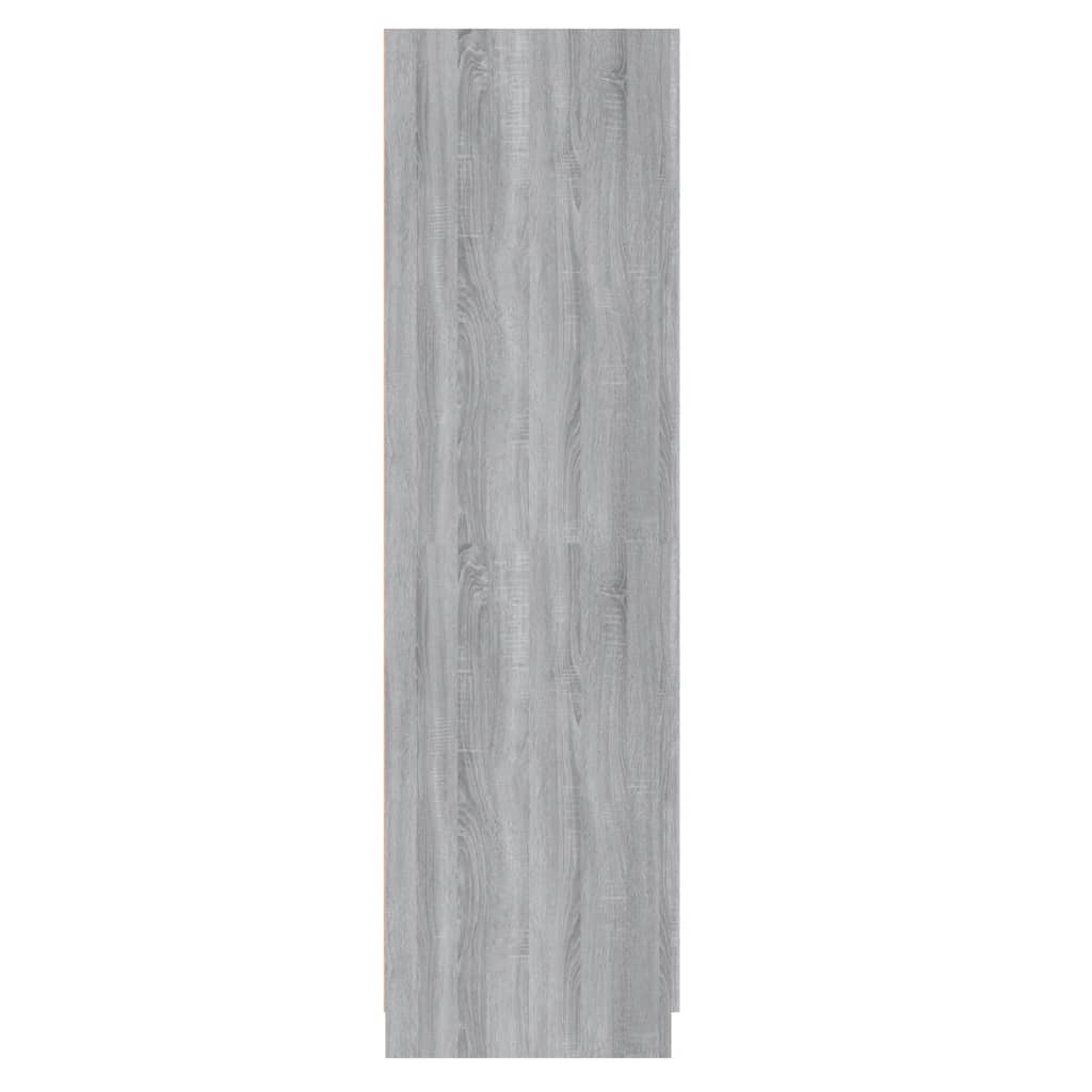 Kledingkast 80x52x180 cm bewerkt hout grijs sonoma eikenkleurig