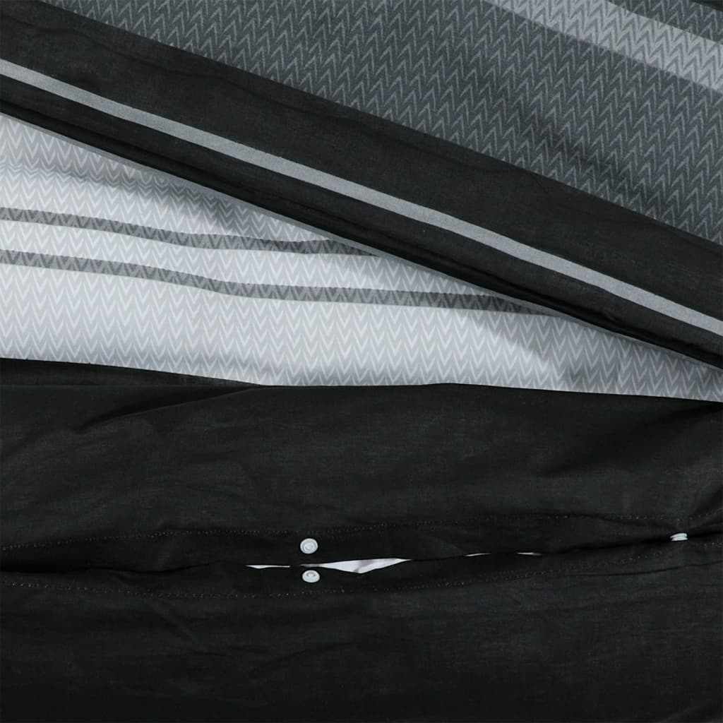 Dekbedovertrekset 135x200 cm katoen zwart en wit
