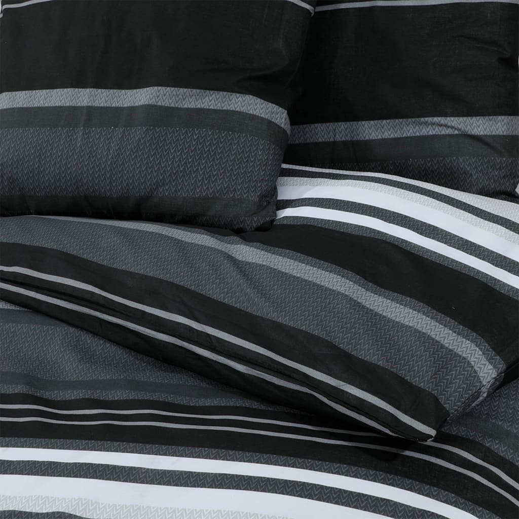Dekbedovertrekset 135x200 cm katoen zwart en wit