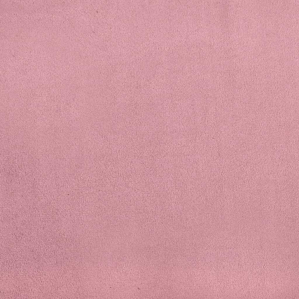 Bankje 108x79x79 cm fluweel roze