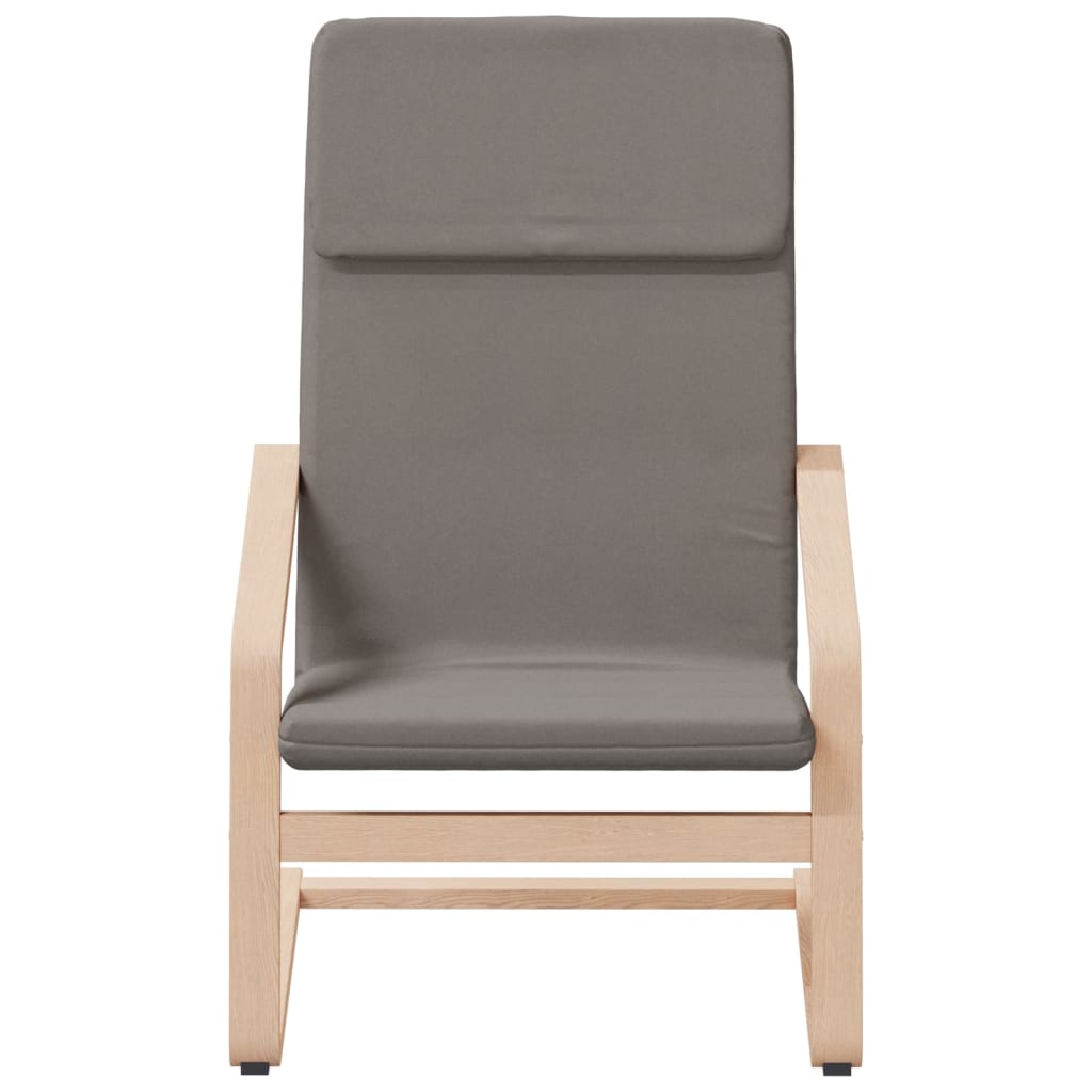 Relaxstoel met voetenbank stof taupe