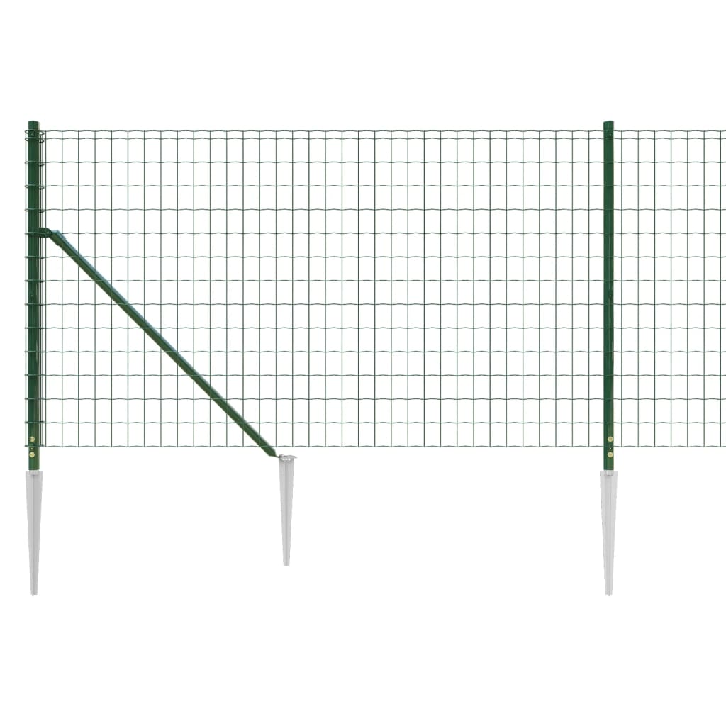 Draadgaashek met grondankers 1x25 m groen