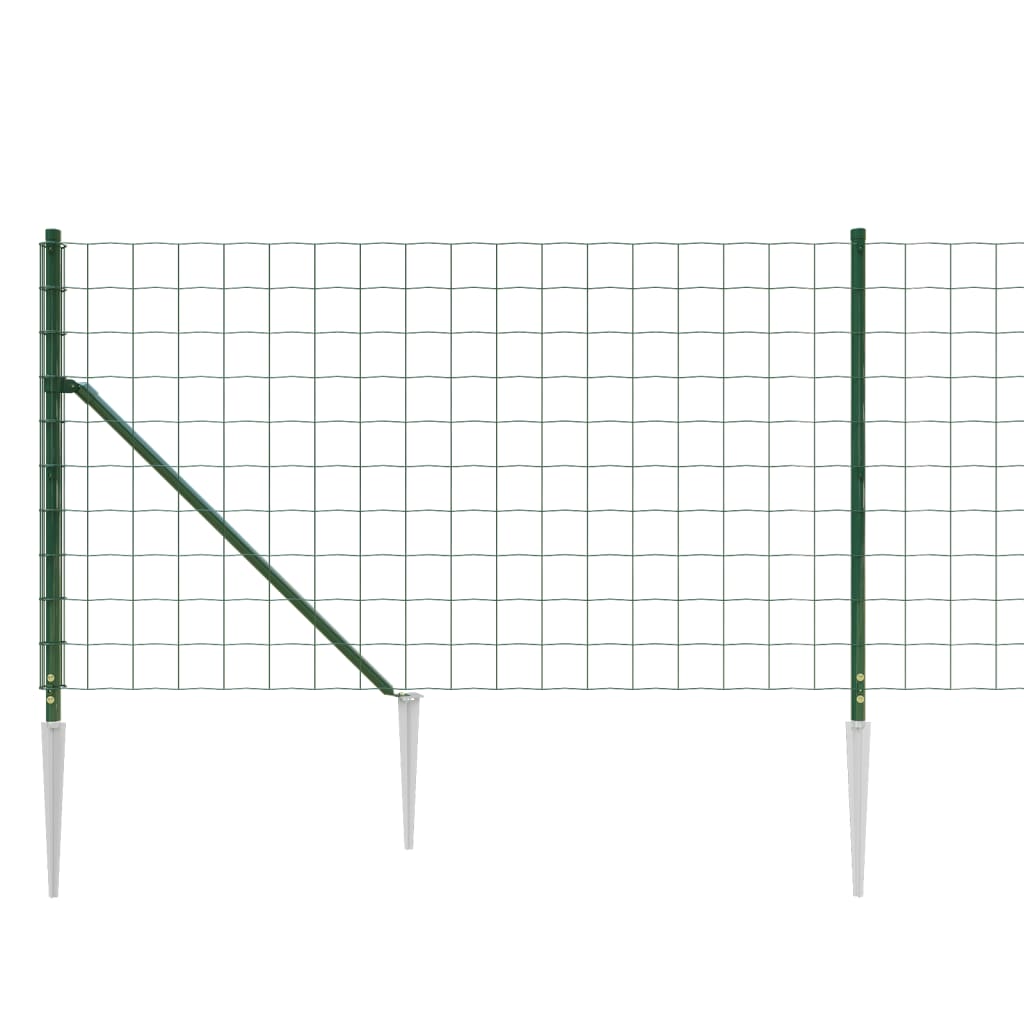 Draadgaashek met grondankers 1,1x25 m groen