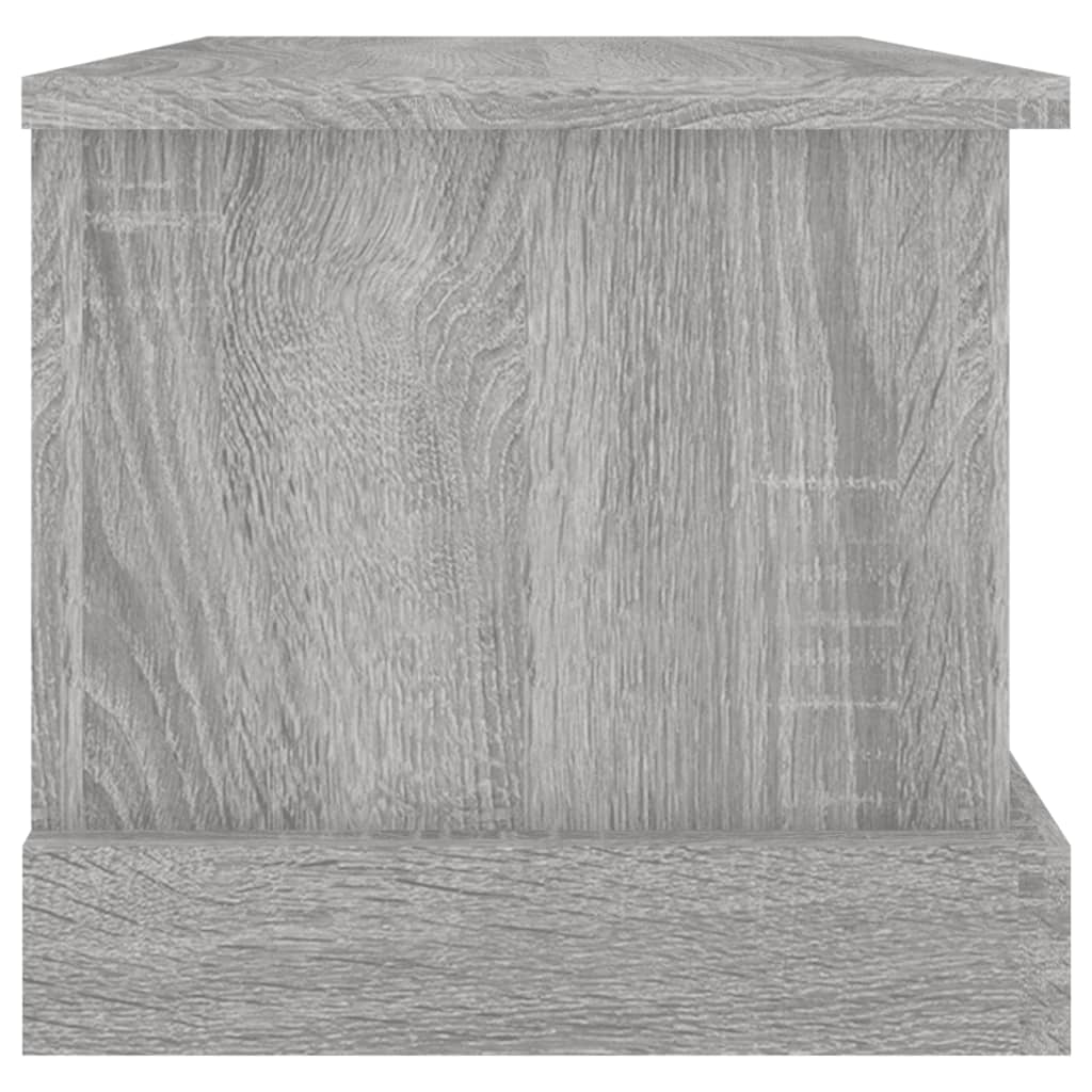 Opbergbox 50x30x28 cm bewerkt hout grijs sonoma eikenkleurig