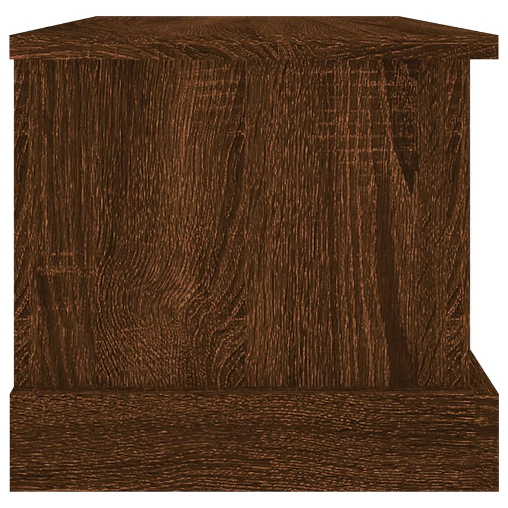 Opbergbox 50x30x28 cm bewerkt hout bruin eikenkleur