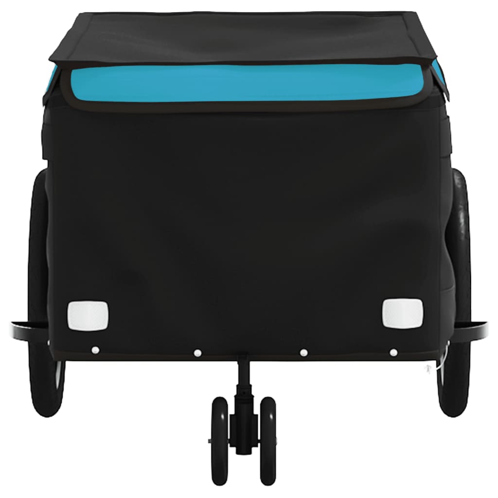 Fietstrailer 30 kg ijzer zwart en blauw