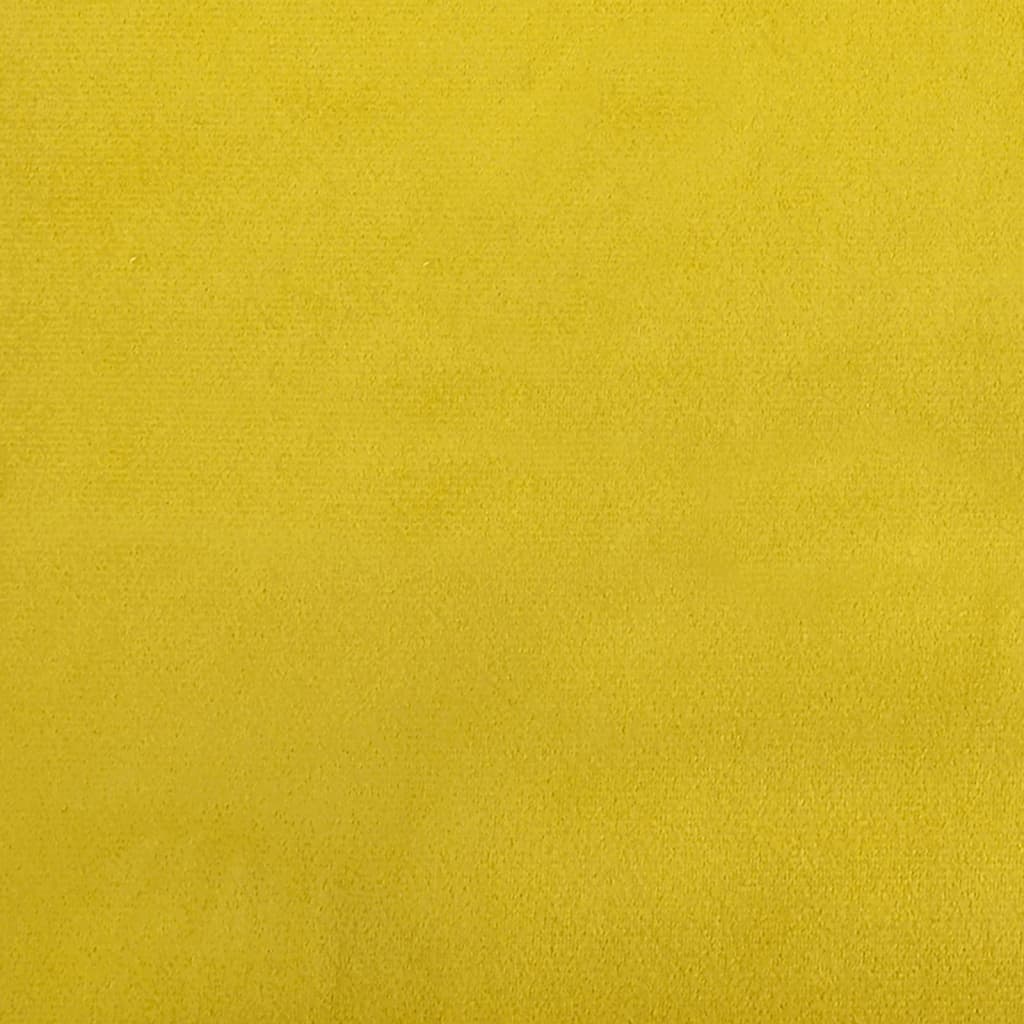 Slaapbank L-vormig 271x140x70 cm fluweel geel