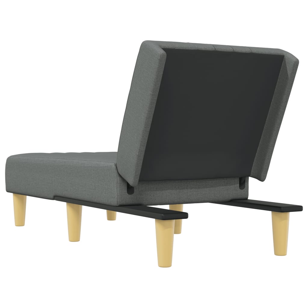 Chaise longue stof donkergrijs