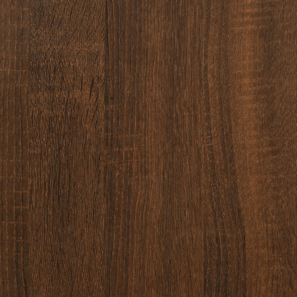 Platenkast 121x38x48 cm bewerkt hout bruin eikenkleur