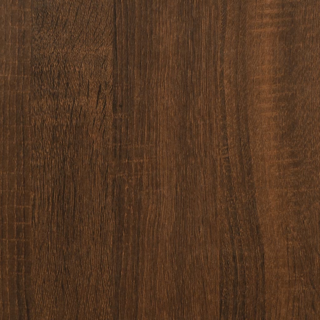 Platenkast 84,5x38x89 cm bewerkt hout bruin eikenkleur