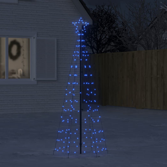 Lichtkegel met grondpinnen 220 blauwe LED's 180 cm