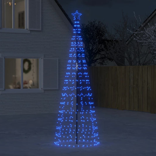 Lichtkegel met grondpinnen 570 blauwe LED's 300 cm