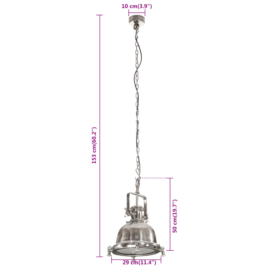 Hanglamp 29x29x153 cm aluminium