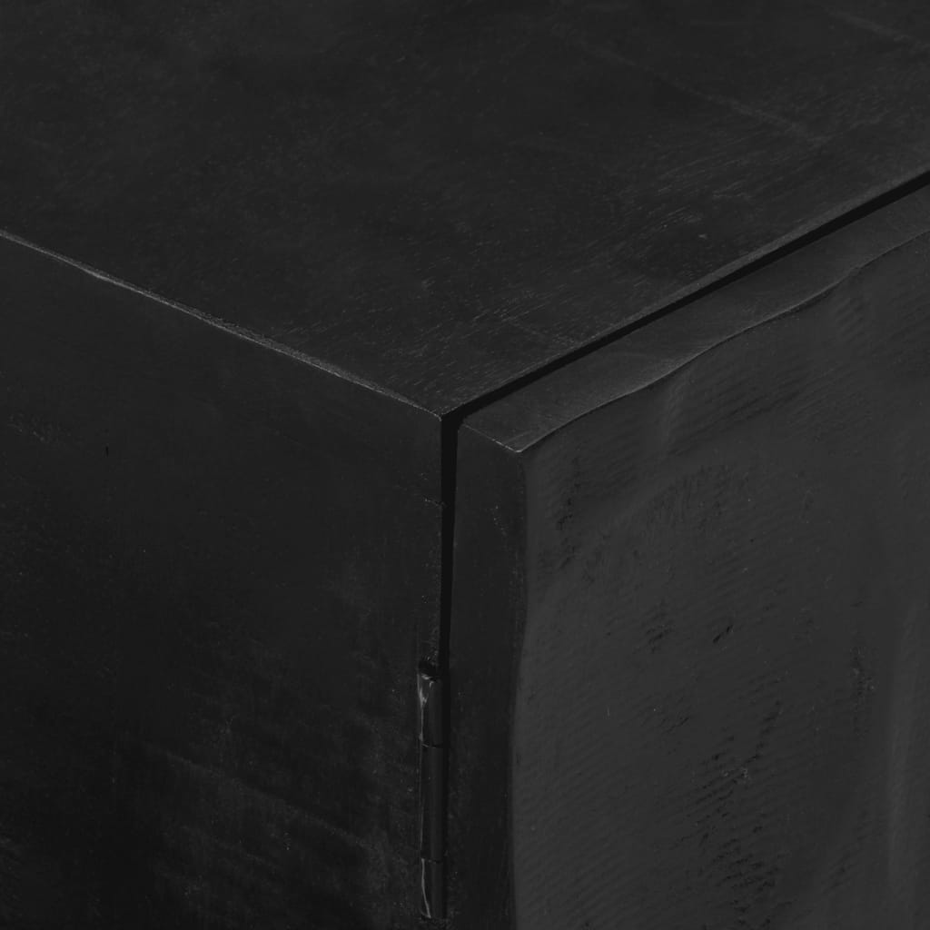 Tv-meubel 110x30x40 cm massief mangohout en ijzer zwart