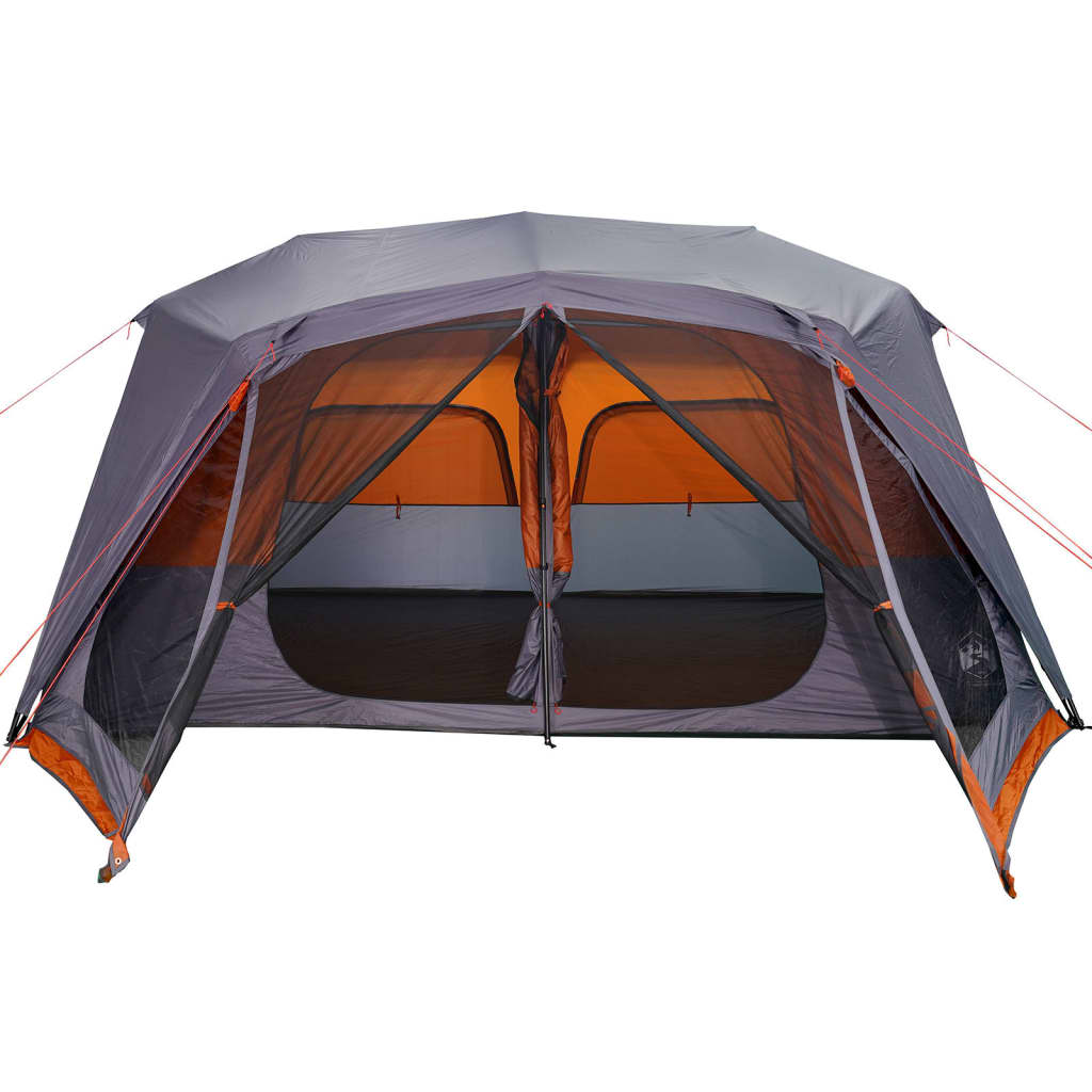 Tent 10-persoons waterdicht grijs en oranje