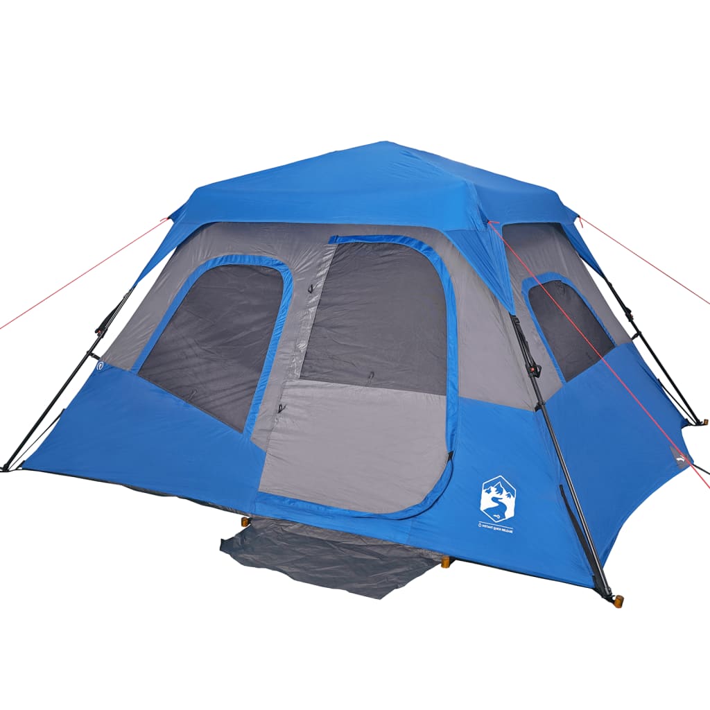 Tent 6-persoons waterdicht blauw