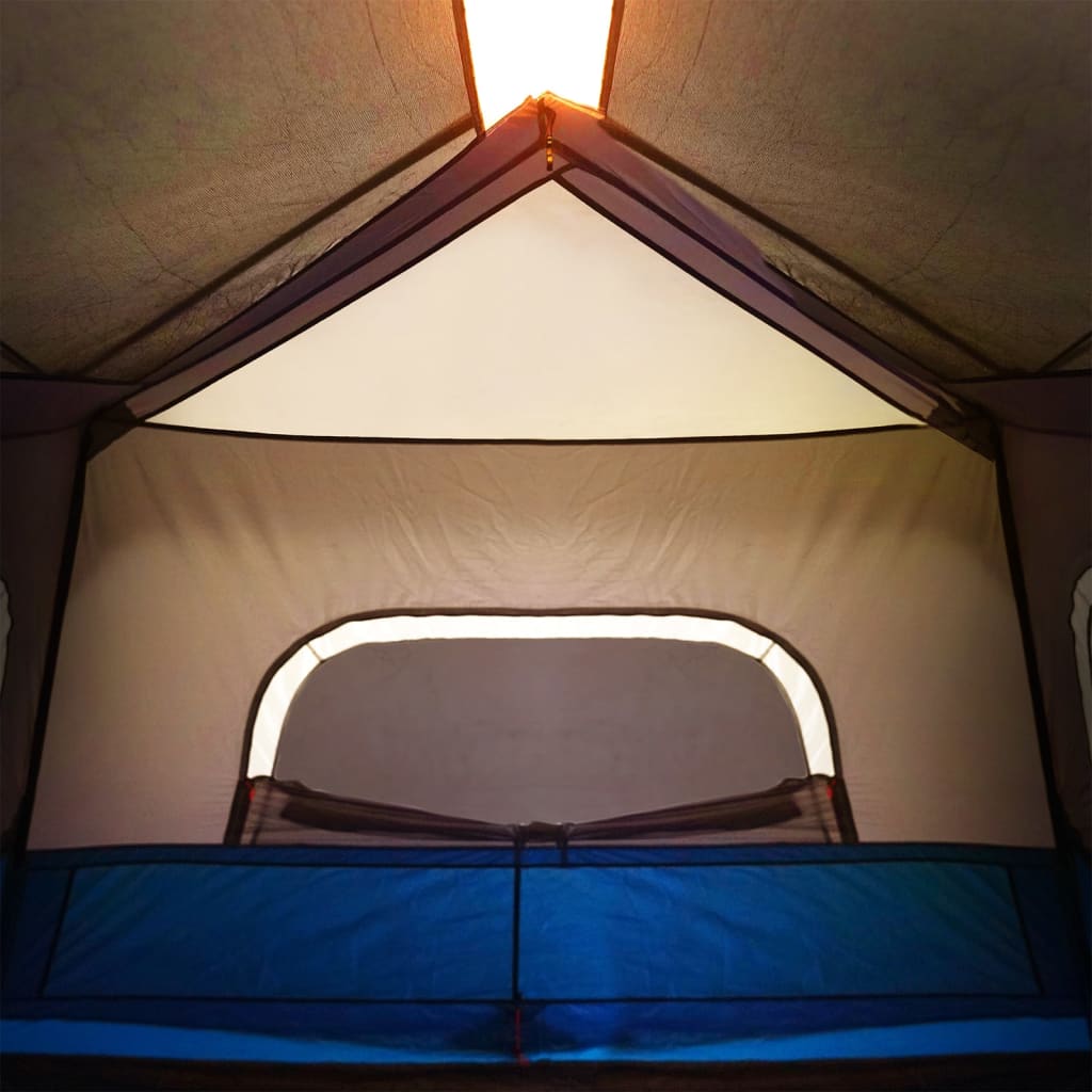 Tent 6-persoons waterdicht met LED lichtblauw