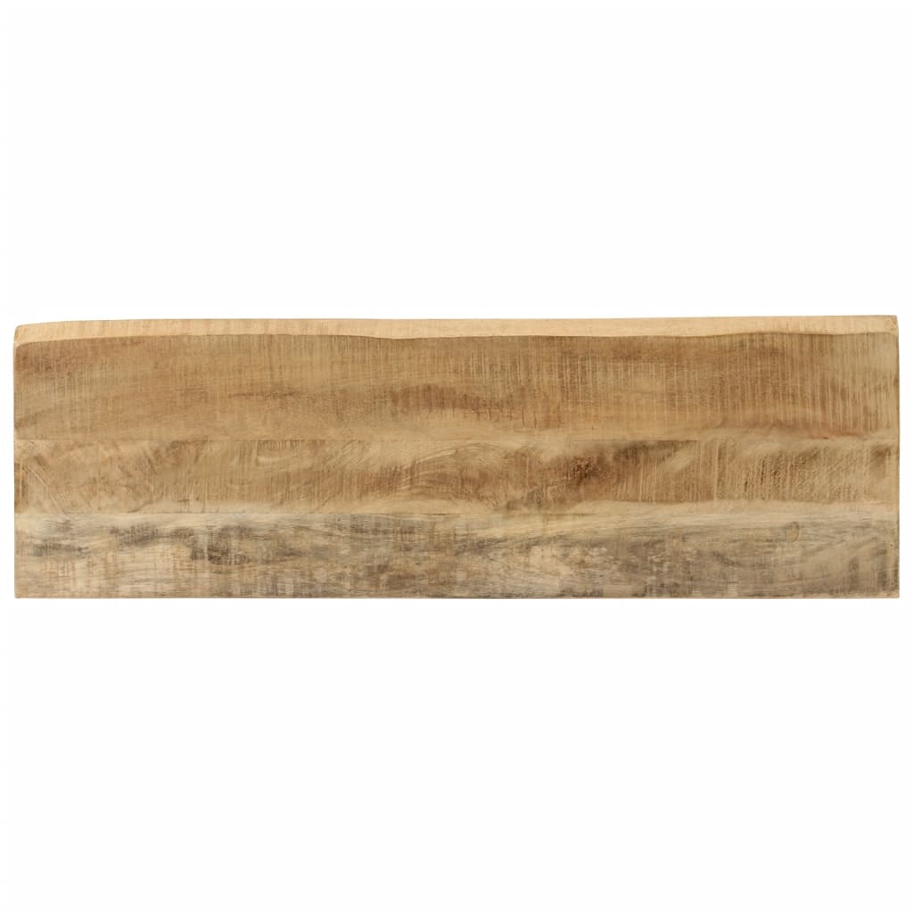 Wandtafel met natuurlijke rand 105x33x76 cm massief mangohout