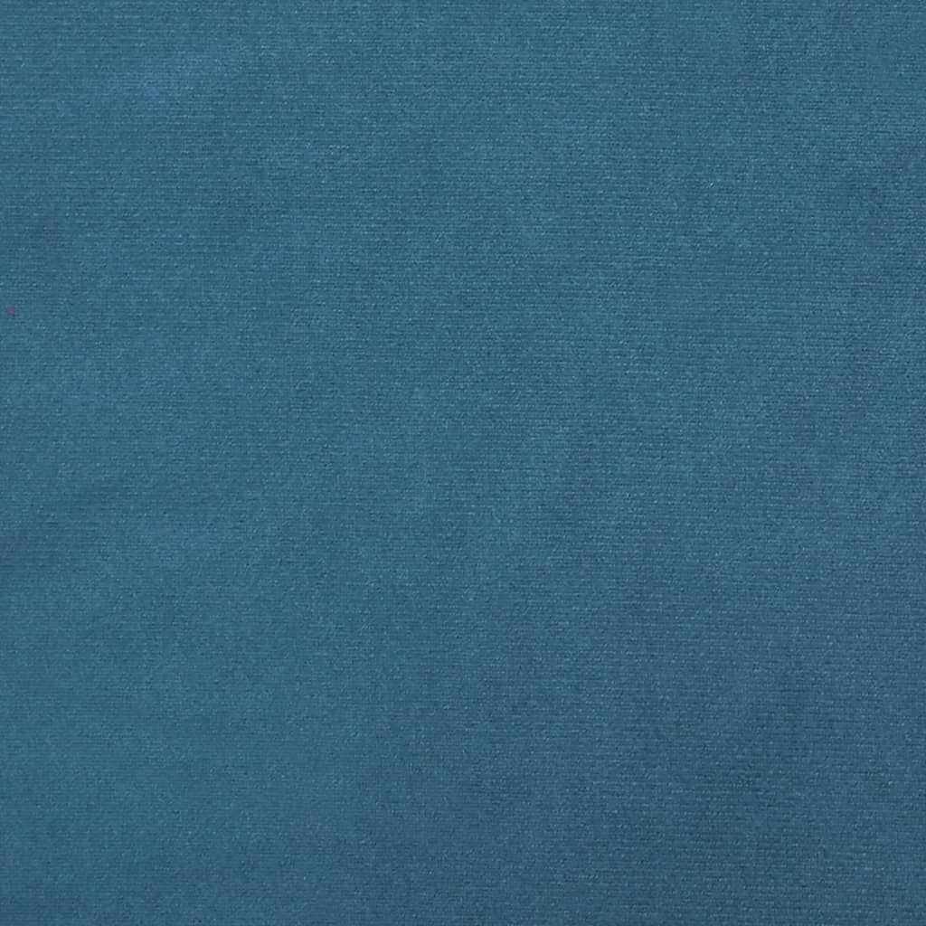 Driezitsbank fluweel blauw