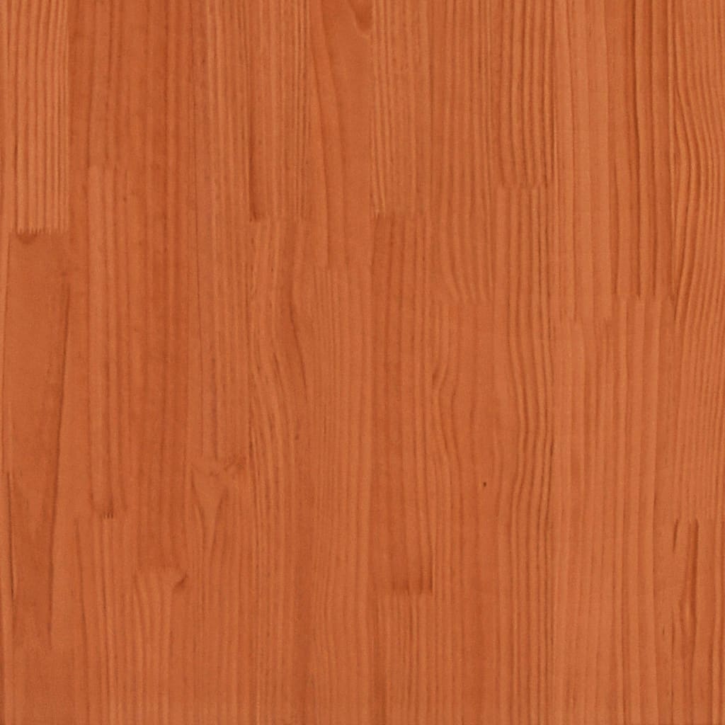 Bedframe met hoofdbord massief grenenhout wasbruin 150x200 cm
