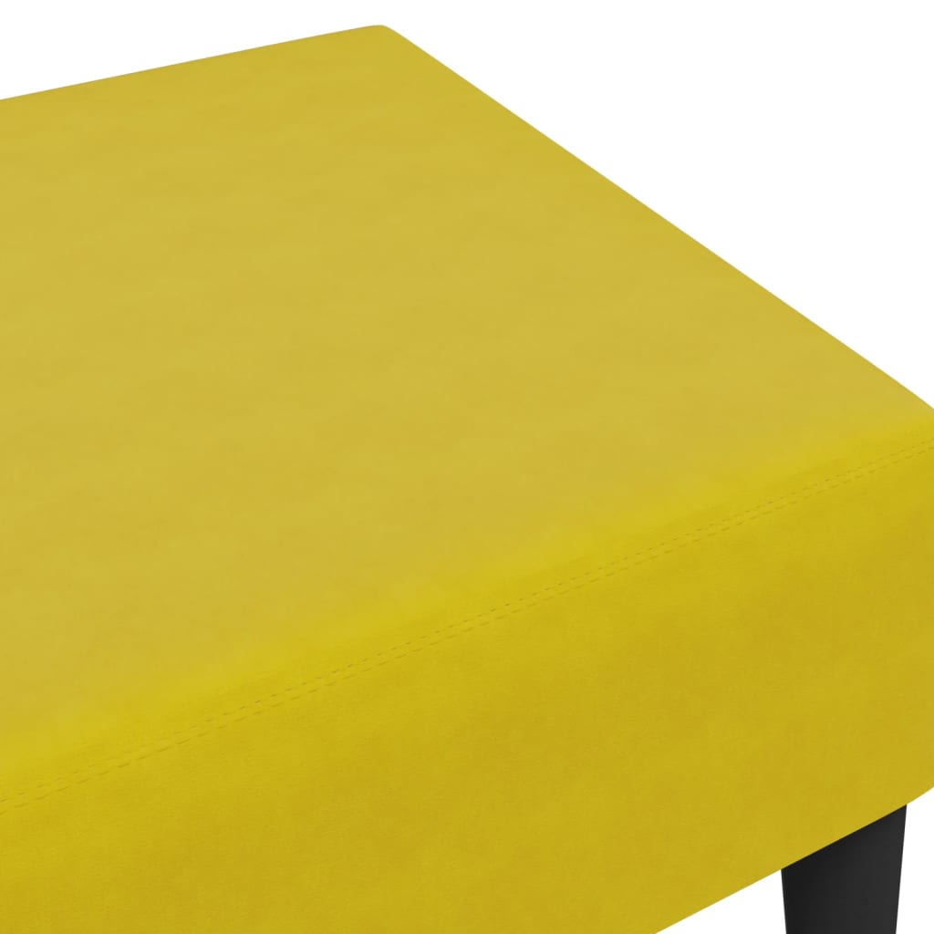 Voetenbank 77x55x31 cm fluweel geel