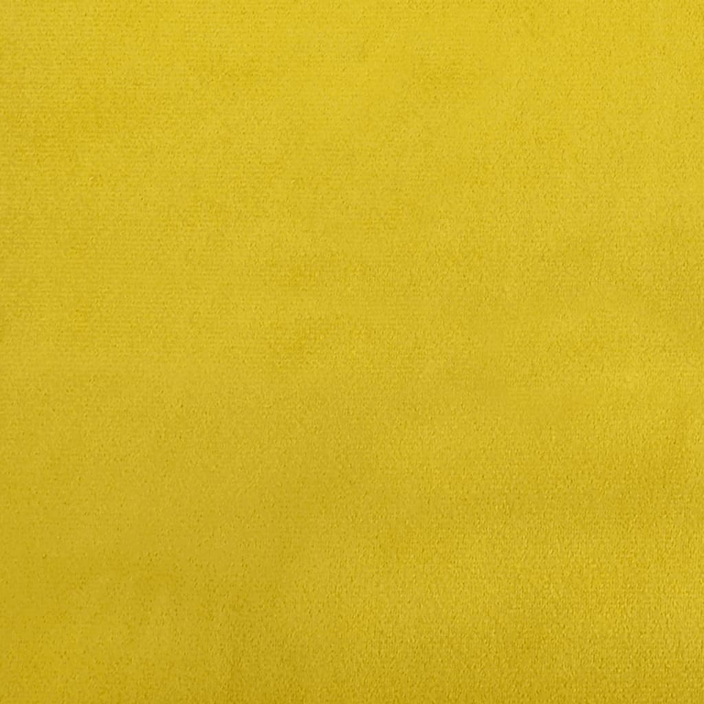 Voetenbank 77x55x31 cm fluweel geel