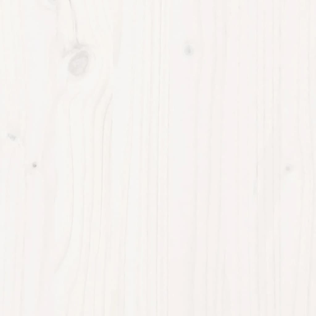 Tuinvoetenbank 62x30x32 cm massief grenenhout wit