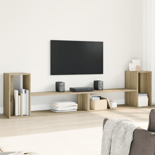 Tv-meubelen 2 st 100x30x50 cm bewerkt hout sonoma eikenkleurig