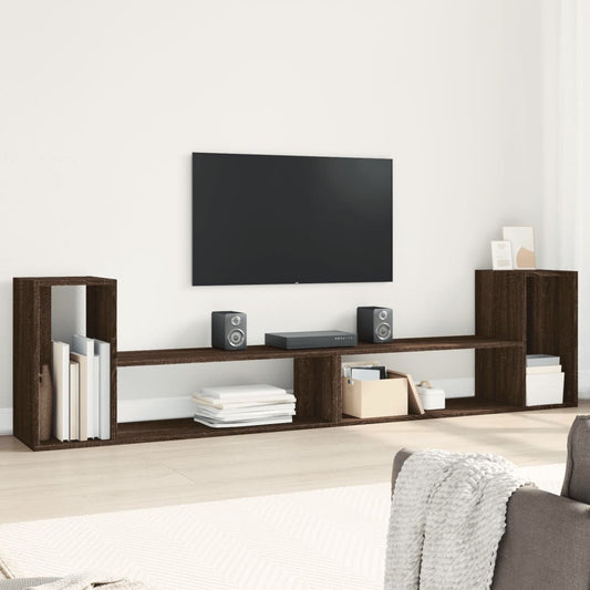 Tv-meubelen 2 st 100x30x50 cm bewerkt hout bruin eikenkleurig